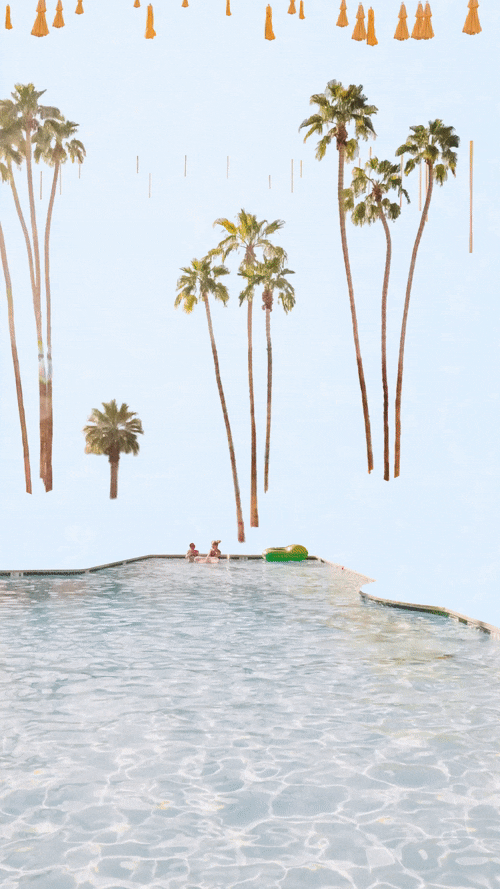 GIF Collage animé de l'hôtel Saguaro à Palm Springs, USA