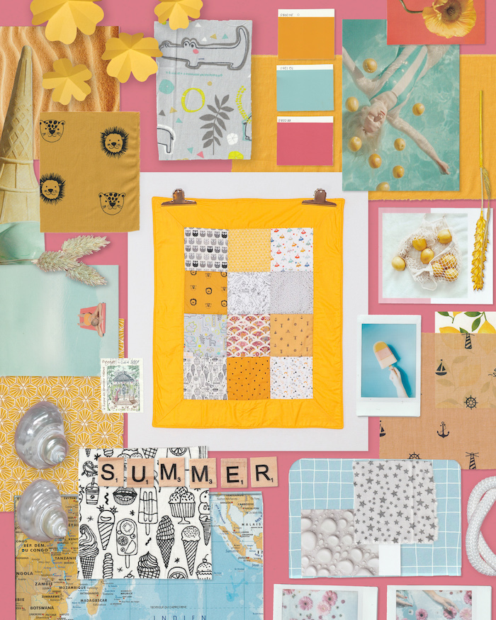 Moodboard animé mettant en avant les couvertures de la marque Les 100 voeux.